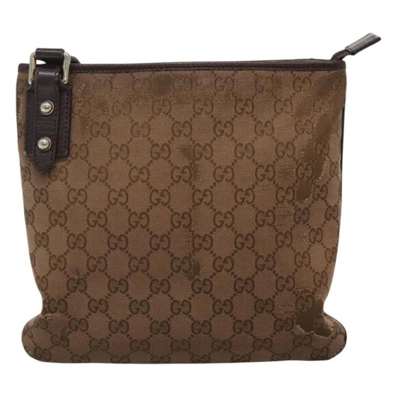 GUCCI GG Canvas Shoulder Bag Brown Auth - Picture 3 of 16